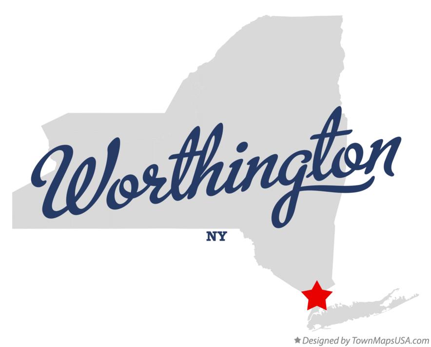 Map of Worthington New York NY