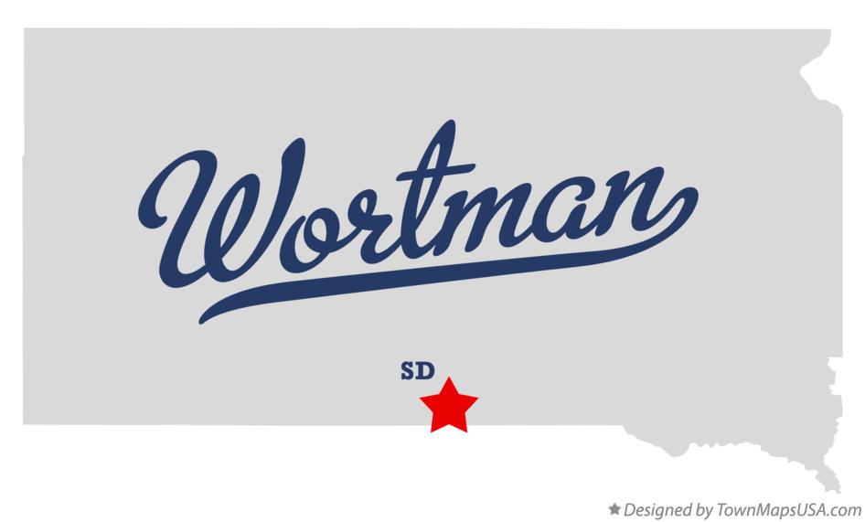 Map of Wortman South Dakota SD