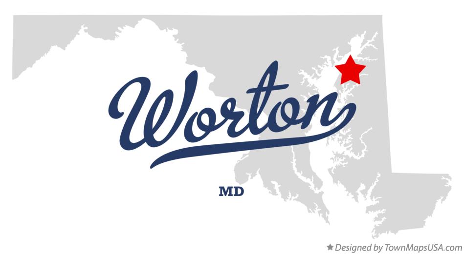 Map of Worton Maryland MD