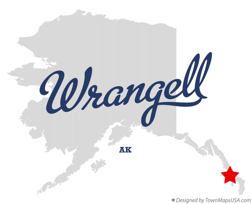 Map of Wrangell Alaska AK