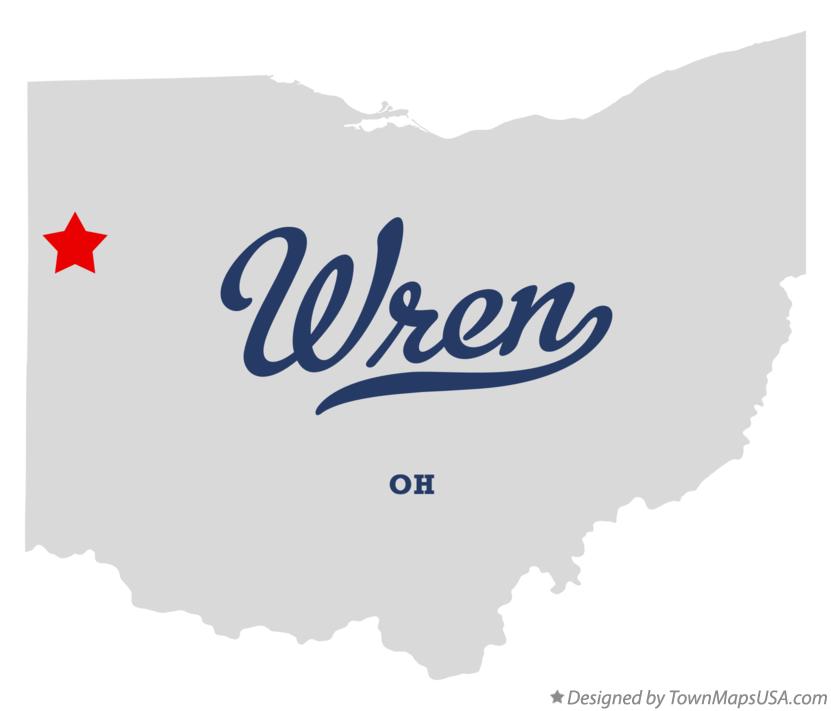 Map of Wren Ohio OH