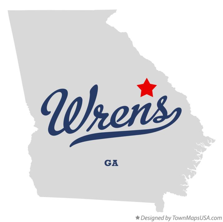 Map of Wrens Georgia GA