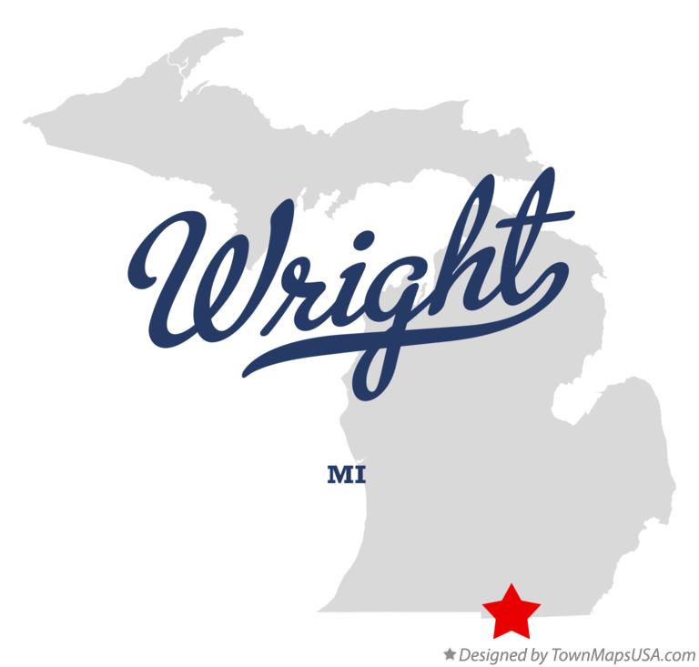 Map of Wright Michigan MI