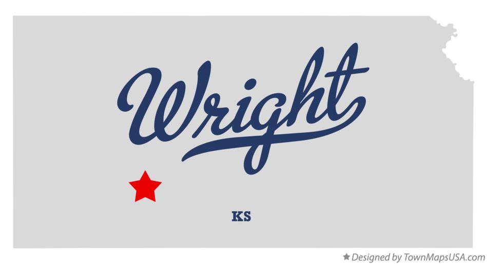Map of Wright Kansas KS