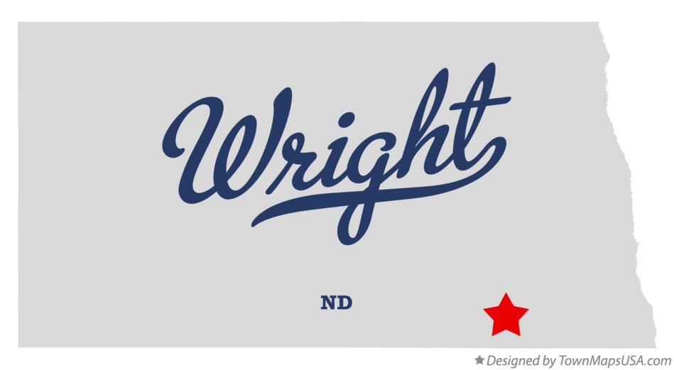 Map of Wright North Dakota ND