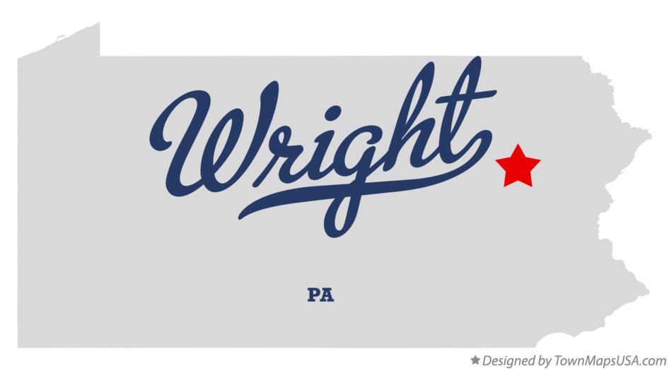 Map of Wright Pennsylvania PA