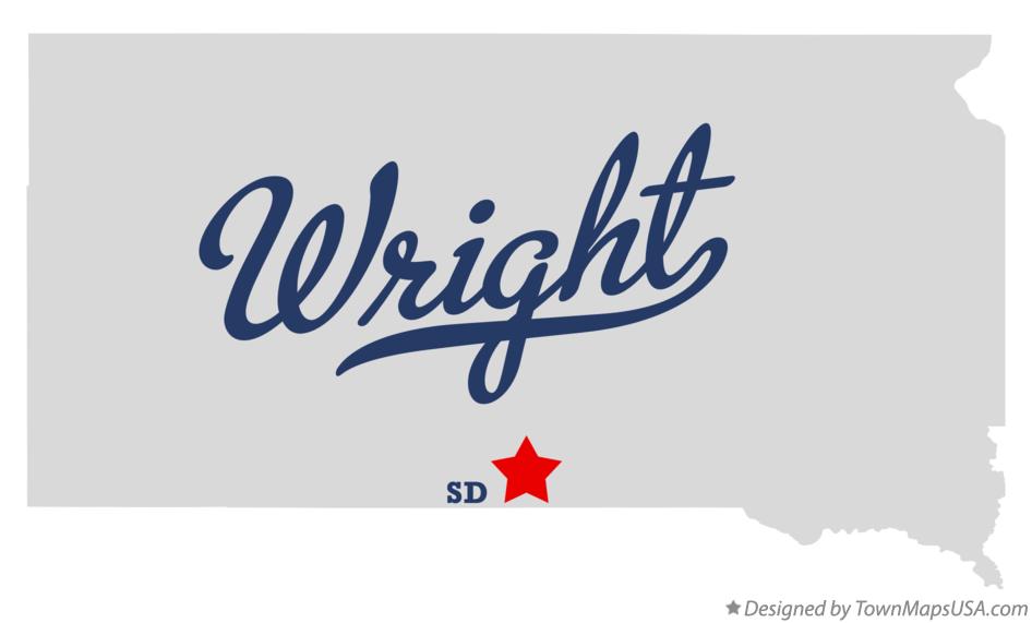 Map of Wright South Dakota SD
