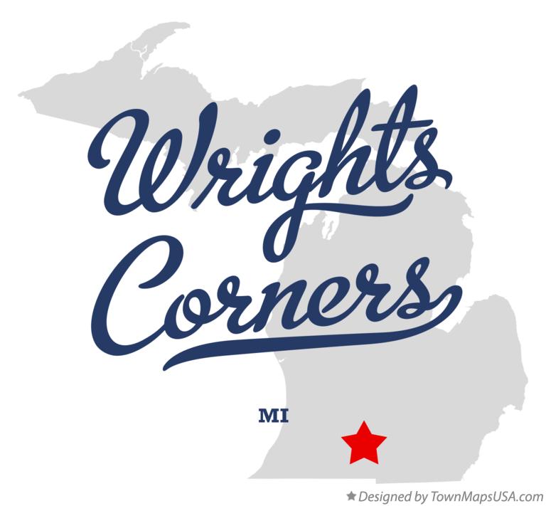 Map of Wrights Corners Michigan MI