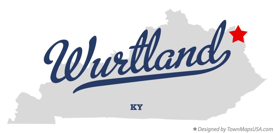 Map of Wurtland Kentucky KY