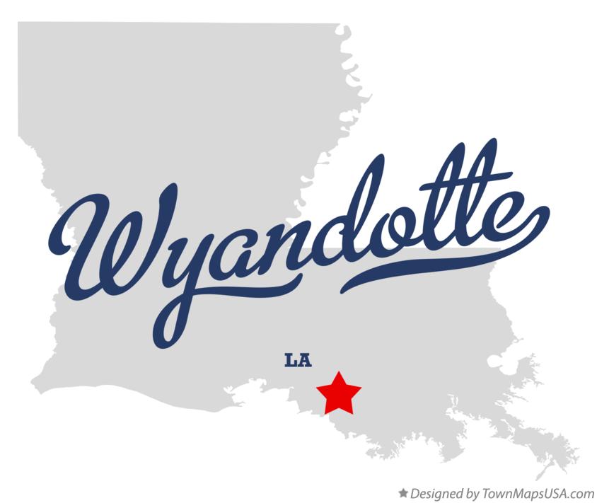 Map of Wyandotte Louisiana LA