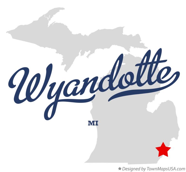 Map Of Wyandotte Michigan North America Map