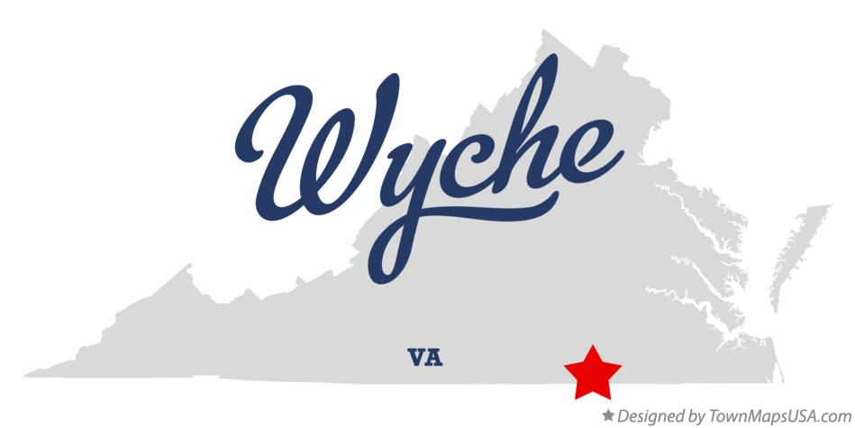 Map of Wyche Virginia VA