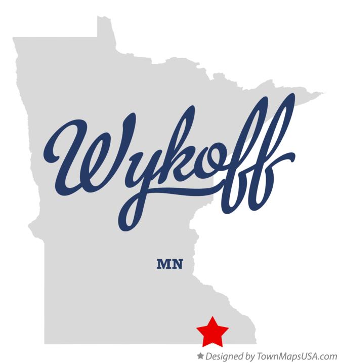 Map of Wykoff Minnesota MN