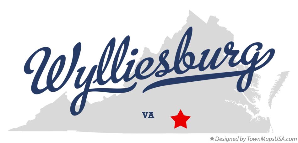Map of Wylliesburg Virginia VA