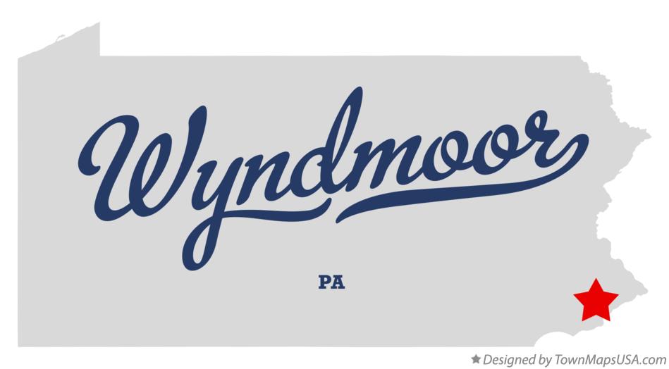 Map of Wyndmoor Pennsylvania PA