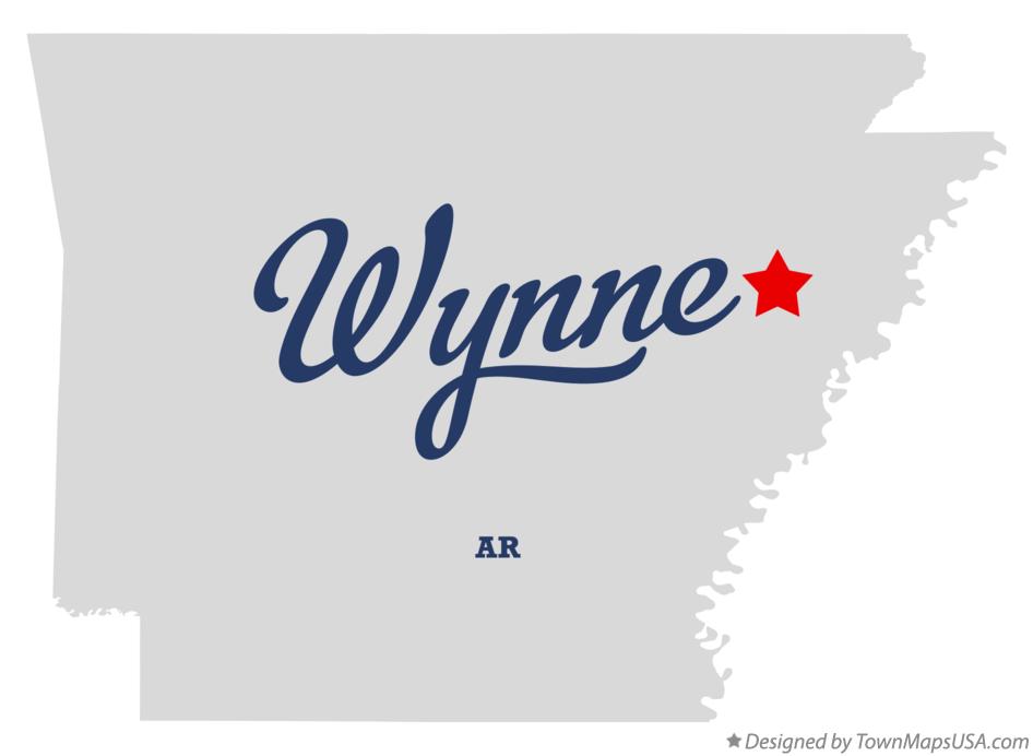 Map of Wynne Arkansas AR