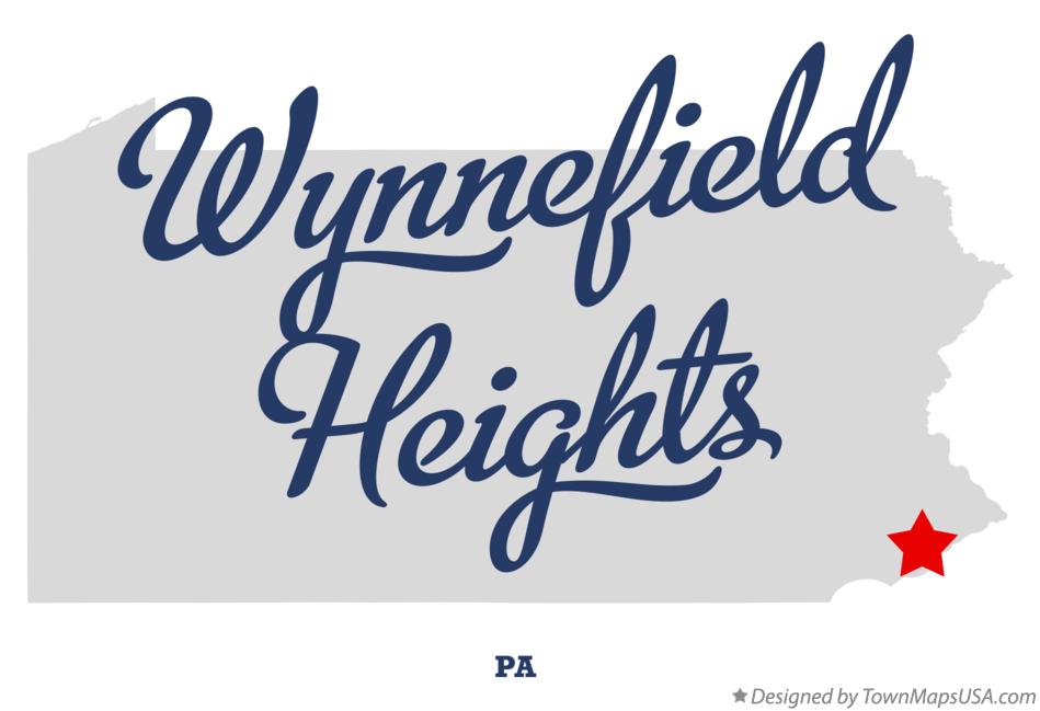 Map of Wynnefield Heights Pennsylvania PA