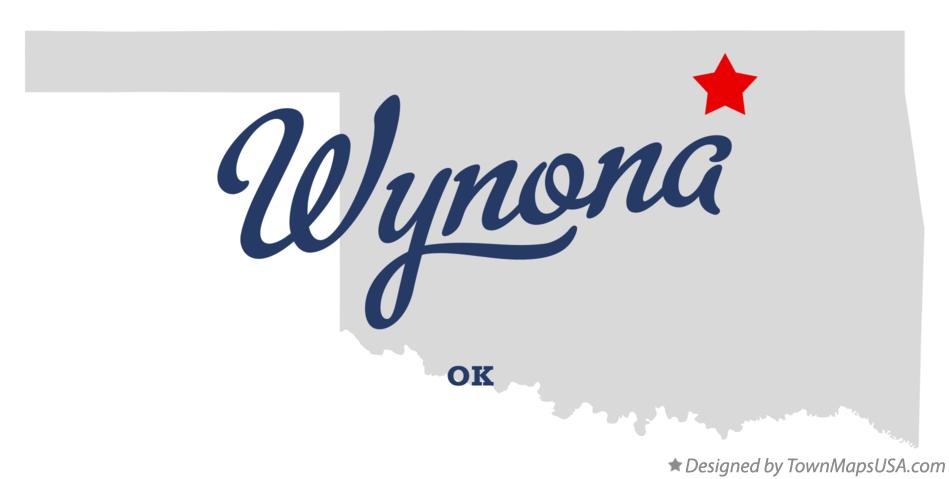 Map of Wynona Oklahoma OK