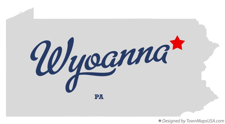 Map of Wyoanna Pennsylvania PA