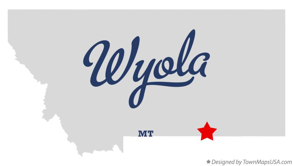 Map of Wyola Montana MT
