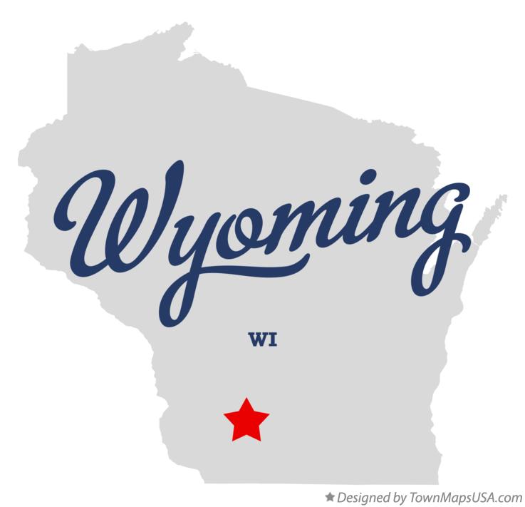 Map of Wyoming Wisconsin WI