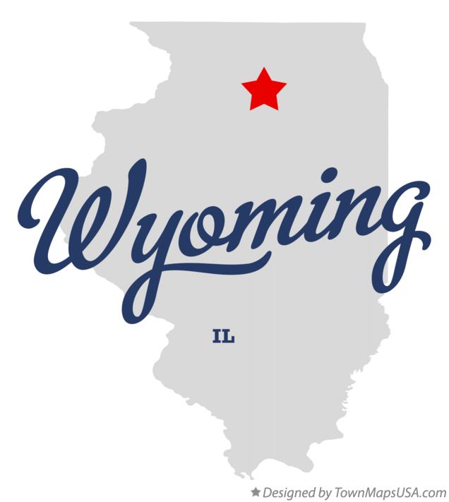 Map of Wyoming Illinois IL