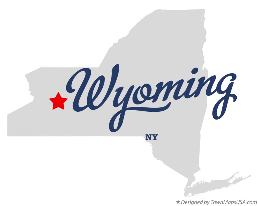 Map of Wyoming New York NY