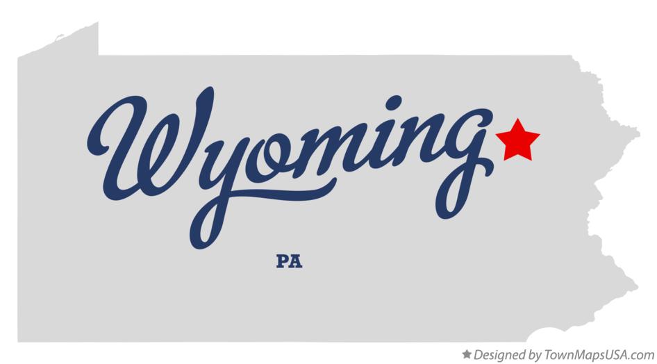 Map of Wyoming Pennsylvania PA