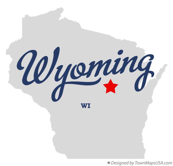 Map of Wyoming Wisconsin WI