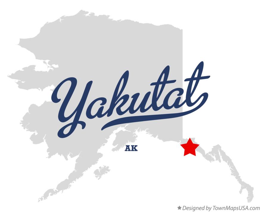 Map of Yakutat Alaska AK