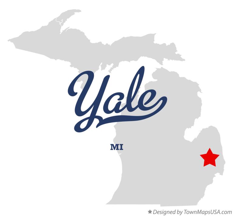 Map of Yale Michigan MI