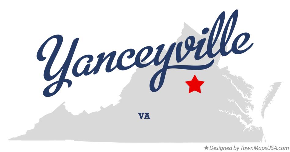 Map of Yanceyville Virginia VA