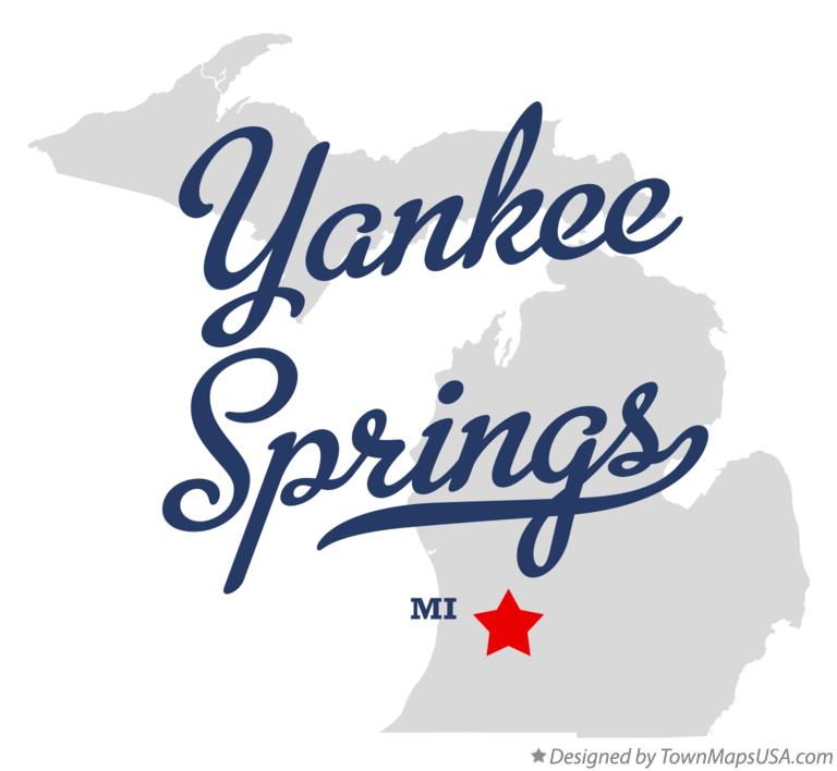 Map of Yankee Springs Michigan MI