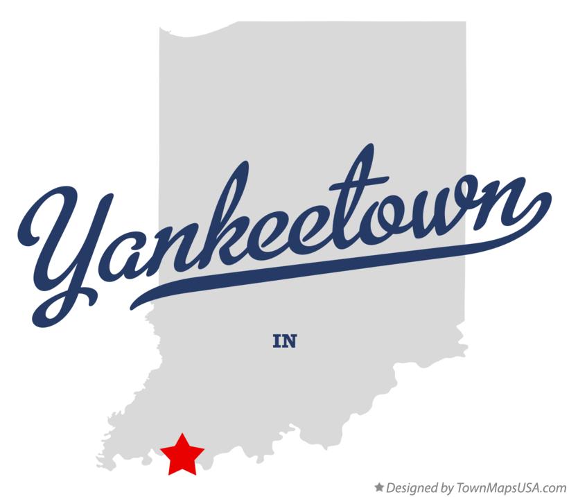 Map of Yankeetown Indiana IN
