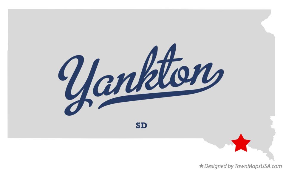 Map of Yankton South Dakota SD