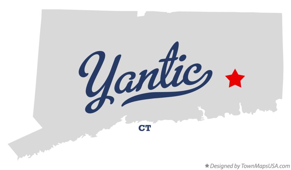 Map of Yantic Connecticut CT