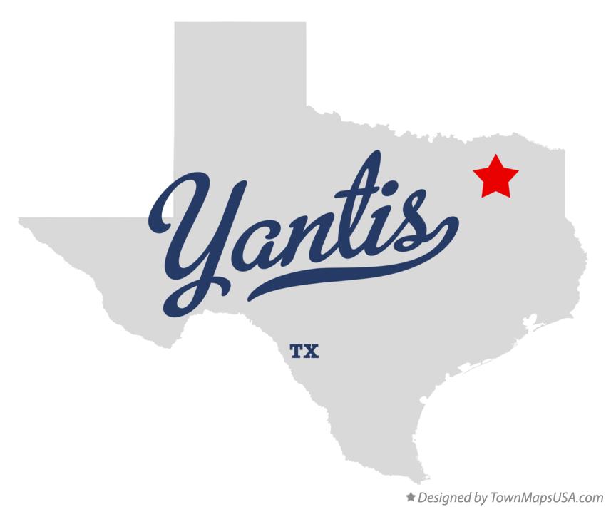 Map of Yantis Texas TX