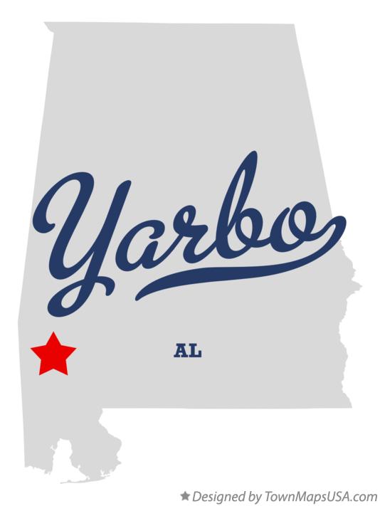 Map of Yarbo Alabama AL