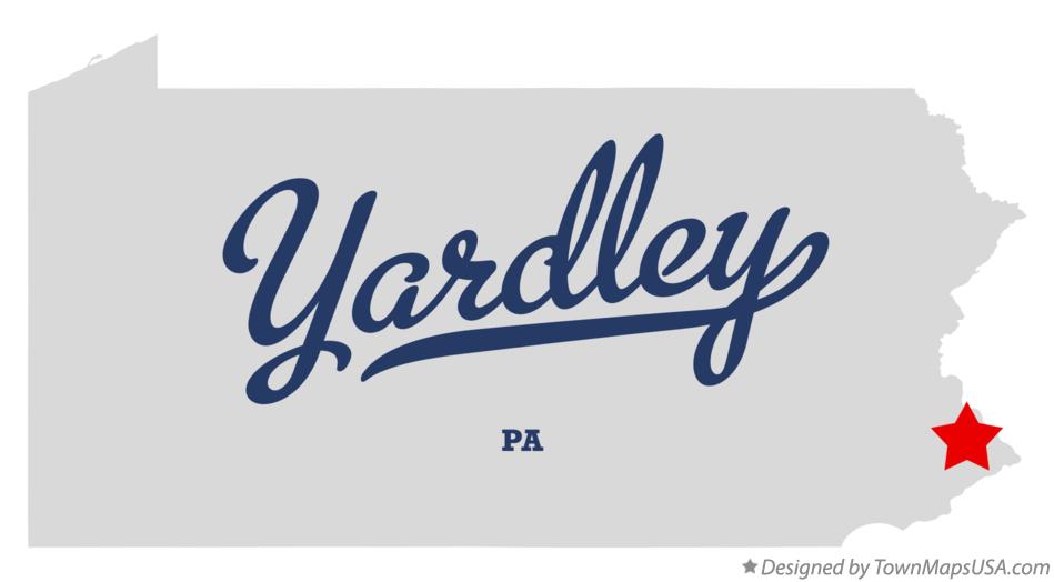 Map of Yardley Pennsylvania PA