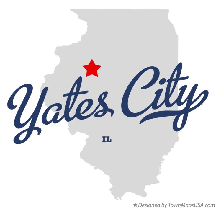 Map of Yates City Illinois IL