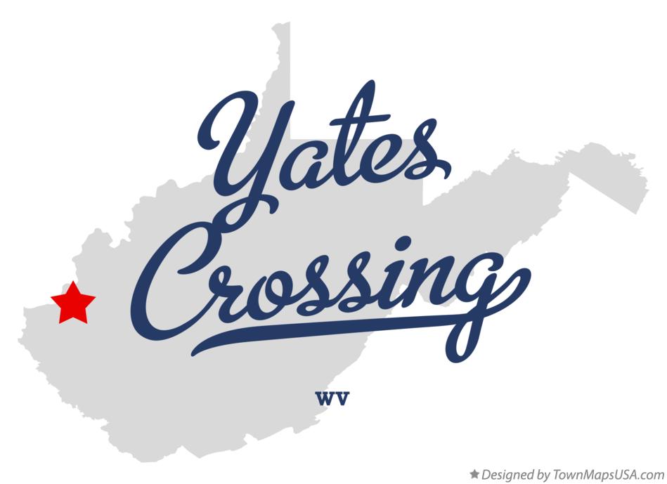 Map of Yates Crossing West Virginia WV