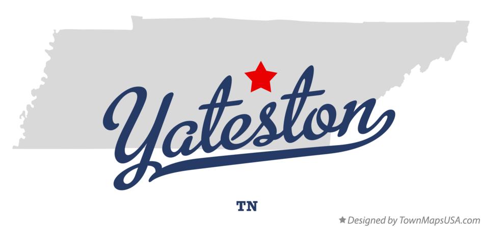 Map of Yateston Tennessee TN