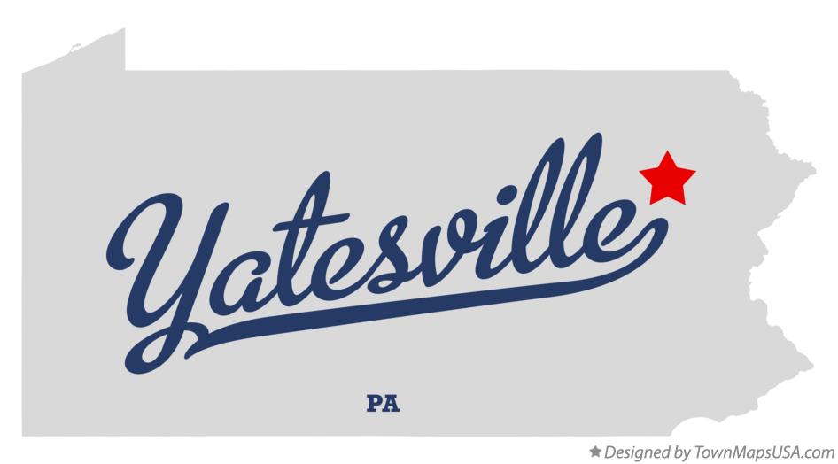 Map of Yatesville Pennsylvania PA