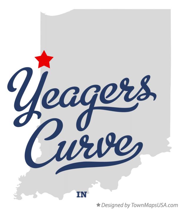 Map of Yeagers Curve Indiana IN