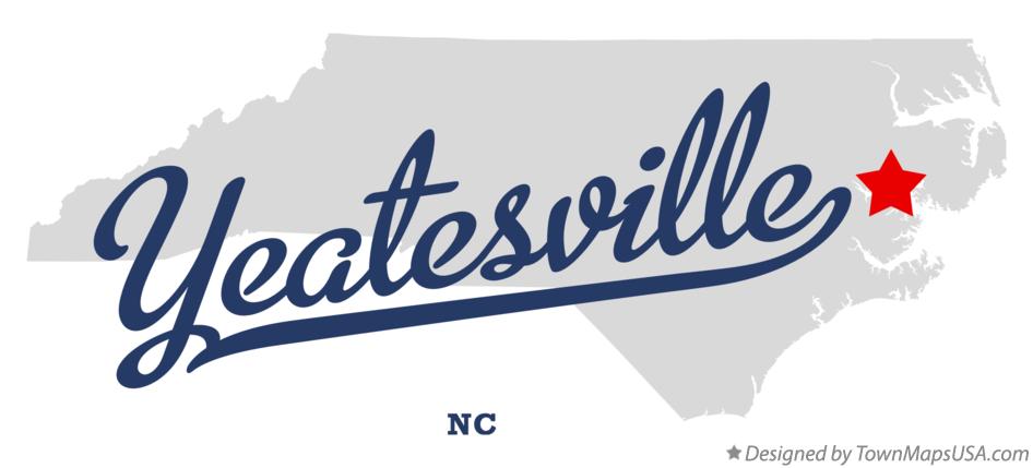 Map of Yeatesville North Carolina NC