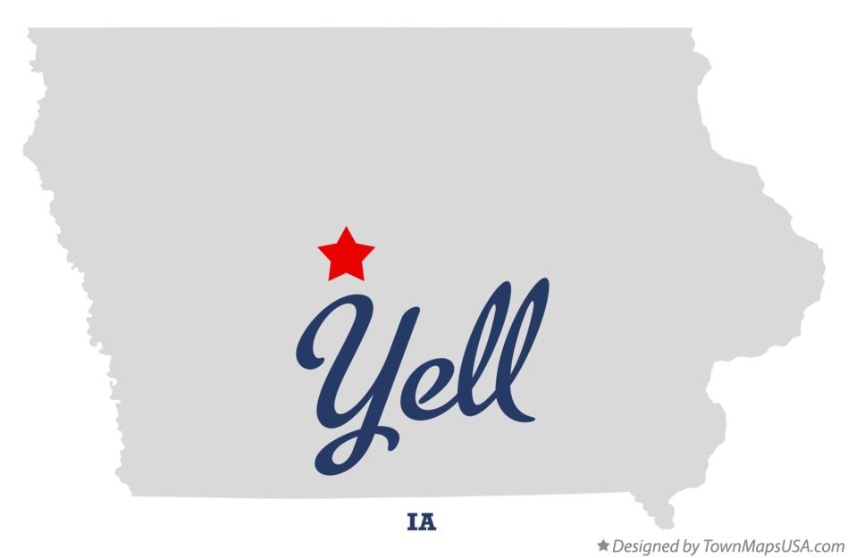 Map of Yell Iowa IA