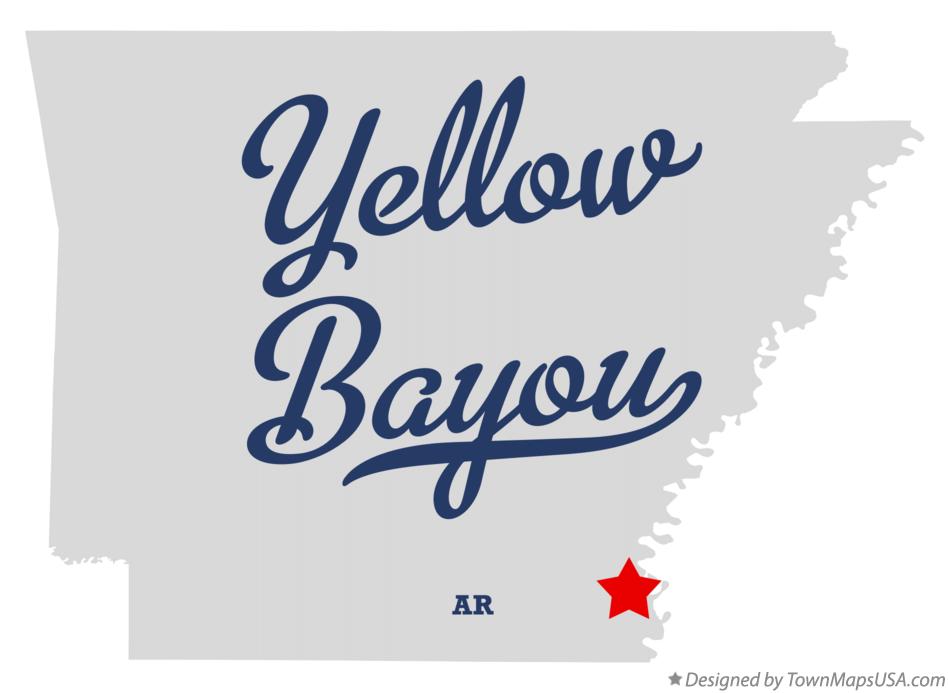 Map of Yellow Bayou Arkansas AR