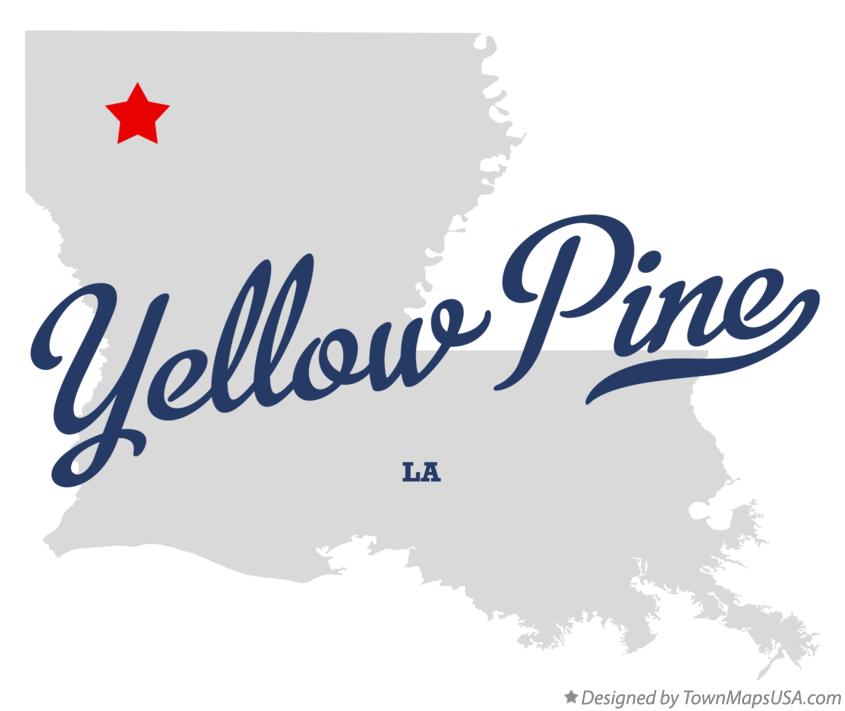 Map of Yellow Pine Louisiana LA