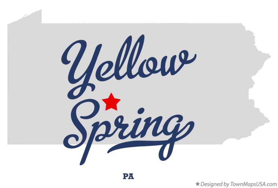 Map of Yellow Spring Pennsylvania PA