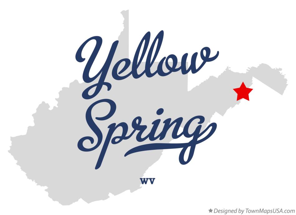 Map of Yellow Spring West Virginia WV